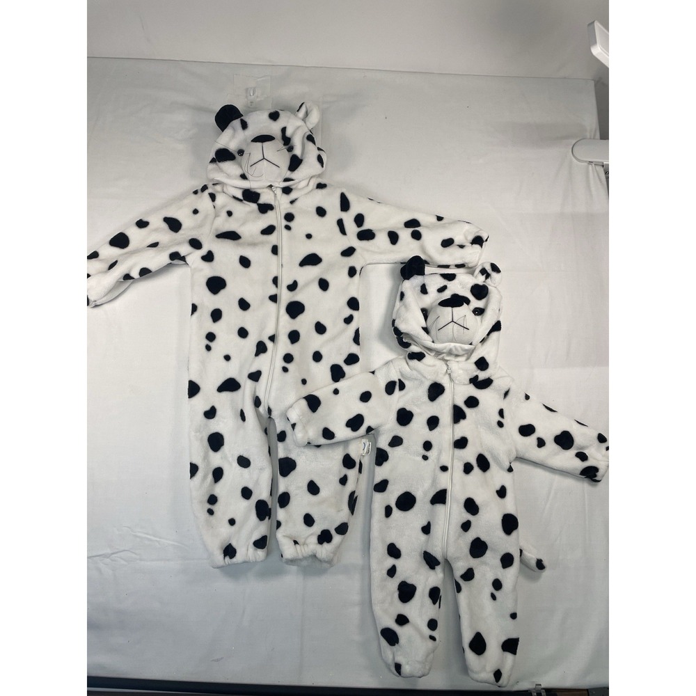 Dalmatian Fleece One Piece Sleeper Costume for Infant Toddler Kids